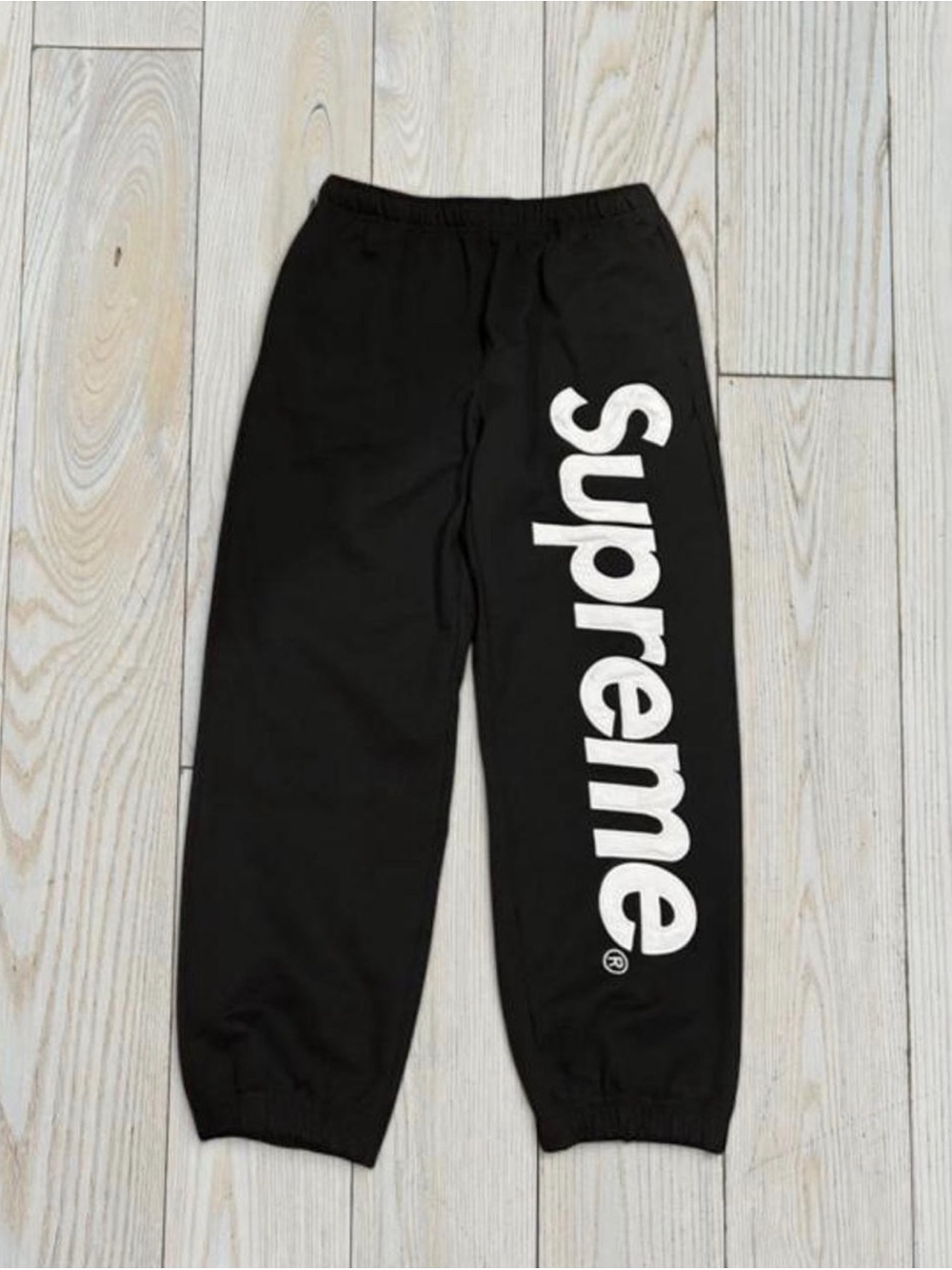 Supreme Black Logo Sweatpants